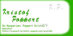 kristof poppert business card